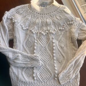 The Perfect Vintage Cream Fisherman Sweater